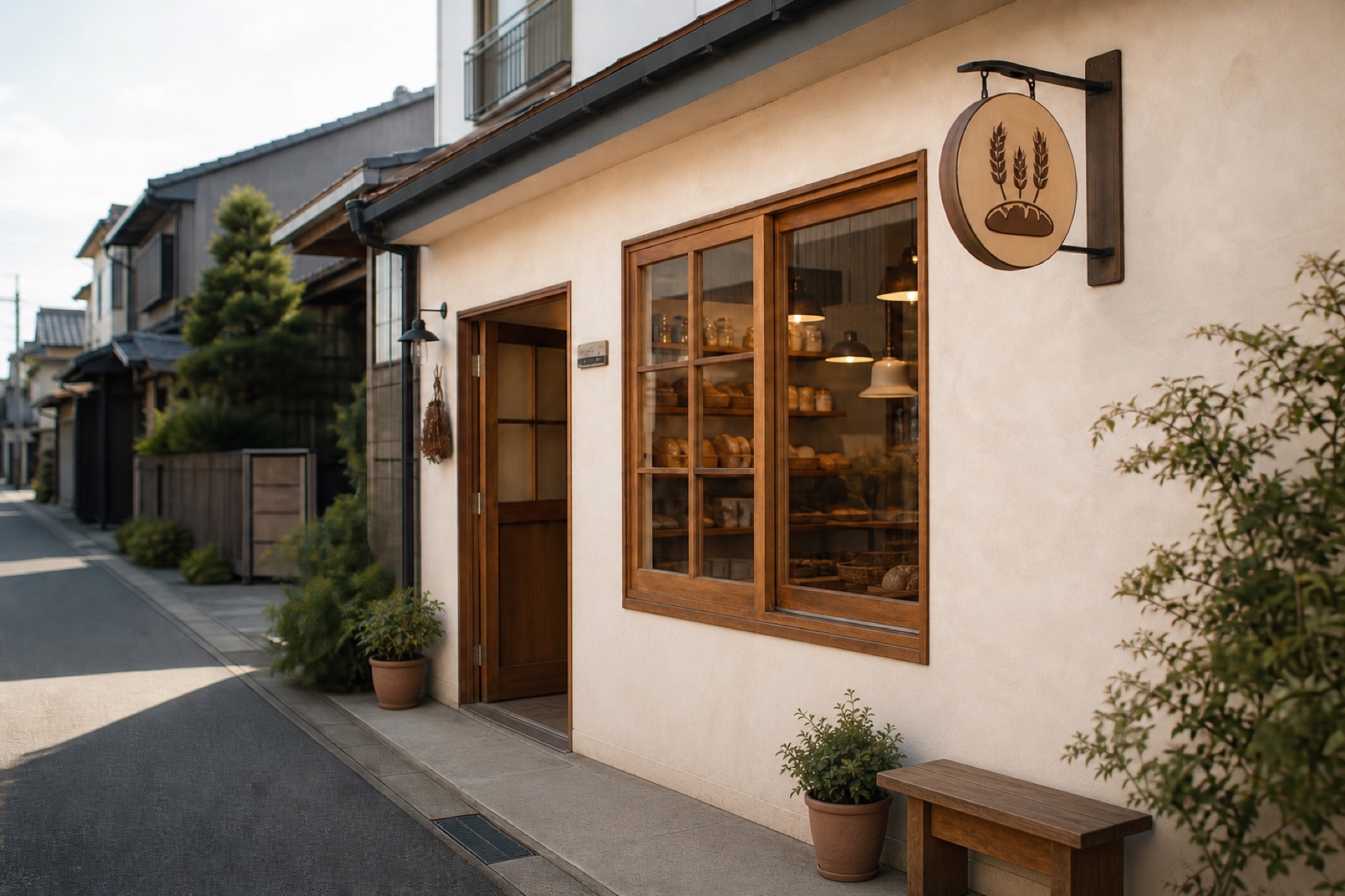 小松ベーカリーの店舗サイン