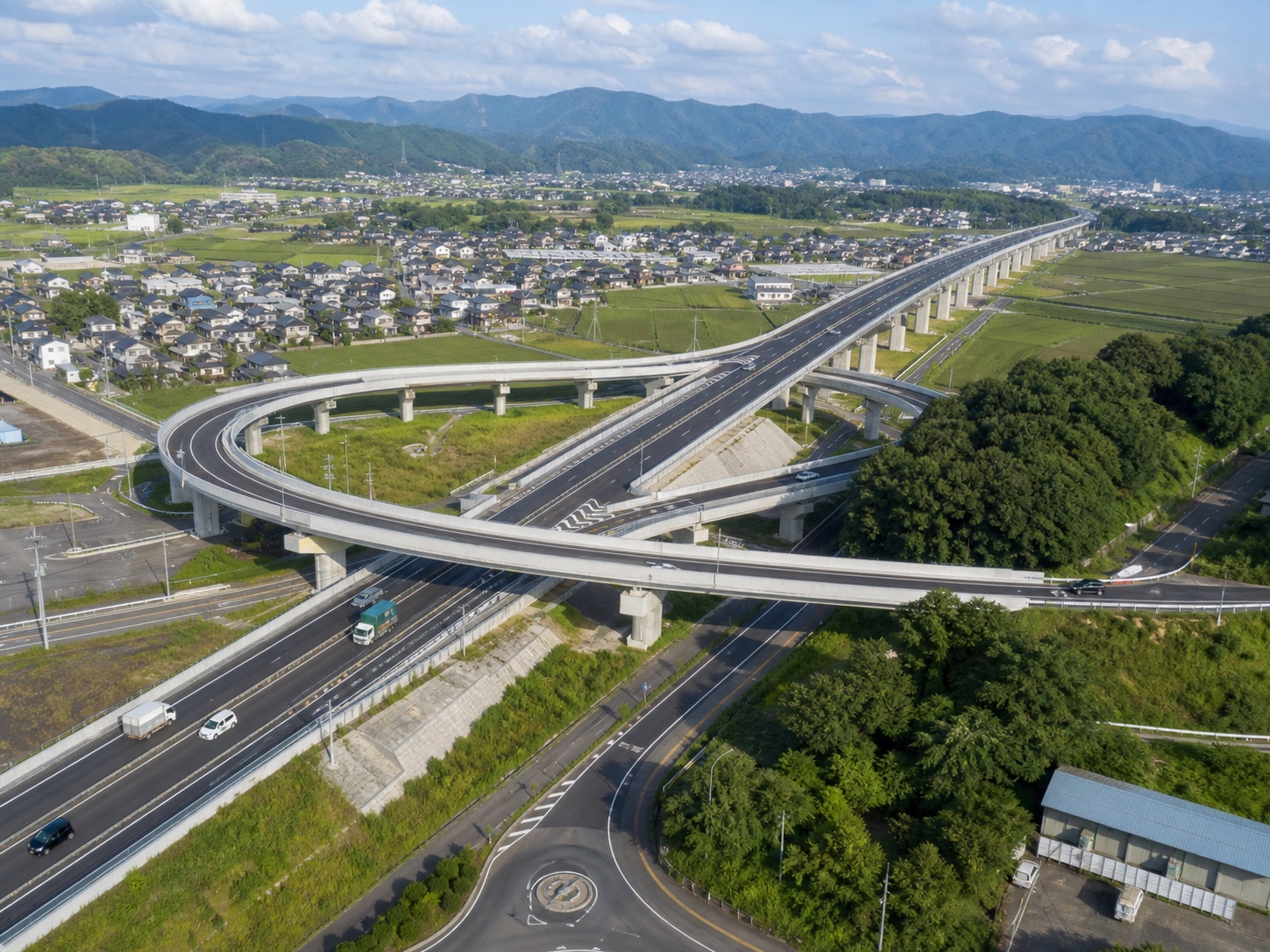 福井県の高架道路工事イメージ