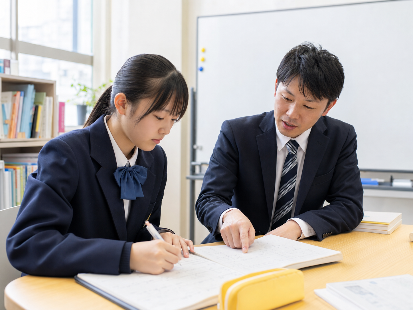 中学生に数学を個別指導する先生