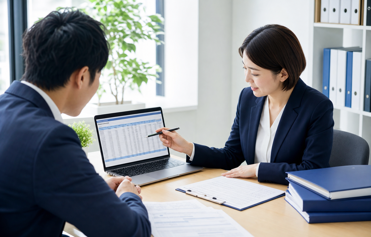 給与計算と社会保険の相談風景